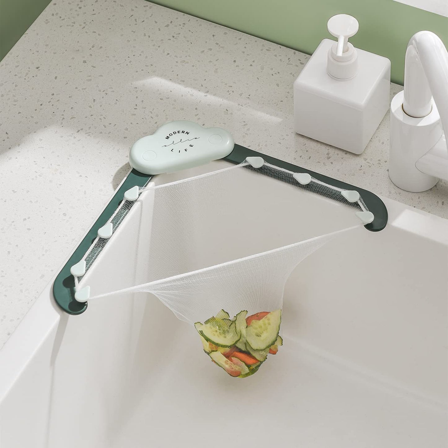Üçgen Bulut Tasarımlı Lavabo Süzgeci