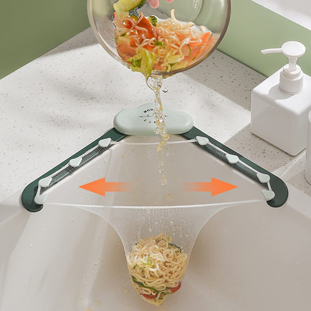 Üçgen Bulut Tasarımlı Lavabo Süzgeci